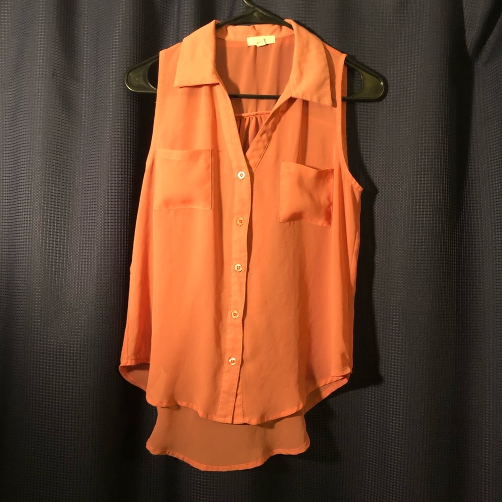 Coral colored formal tanktop